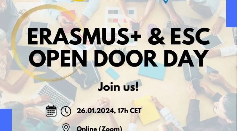 Erasmus+ and ESC Open Door Day (Online) of 2024!