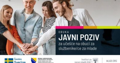 Javni poziv za Osnovnu obuku službenika za mlade u BiH