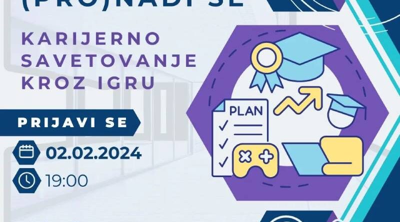 Pokreni se, (pro)nađi se - Karijerno savjetovanje kroz igru