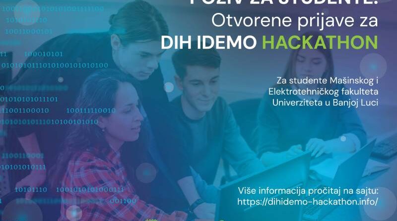 POZIV ZA STUDENTE: Otvorene prijave za DIH IDEMO Hackathon