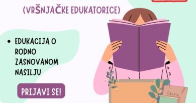 Poziv za učešće: Trening za trenerice (vršnjačke edukatorice)