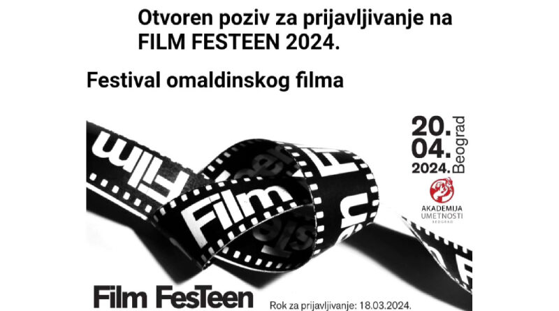Konkurs: Film FesTeen 2024. – Festival omladinskog filma
