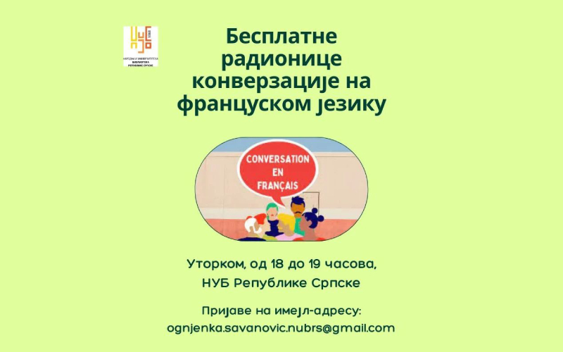 Besplatne radionice konverzacije na francuskom jeziku