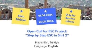 Open Call for European Solidarity Corps project in Siirt, Türkiye