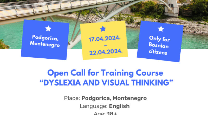 Open Call for the Training Course in Podgorica, Montenegro
