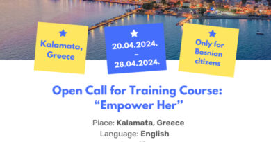 Open call for Training Course “Empower Her” in Kalamata, Greece