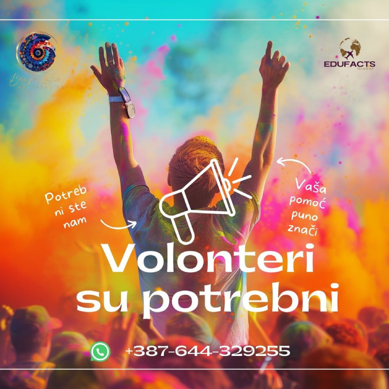 Potrebni volonteri za Festival boja