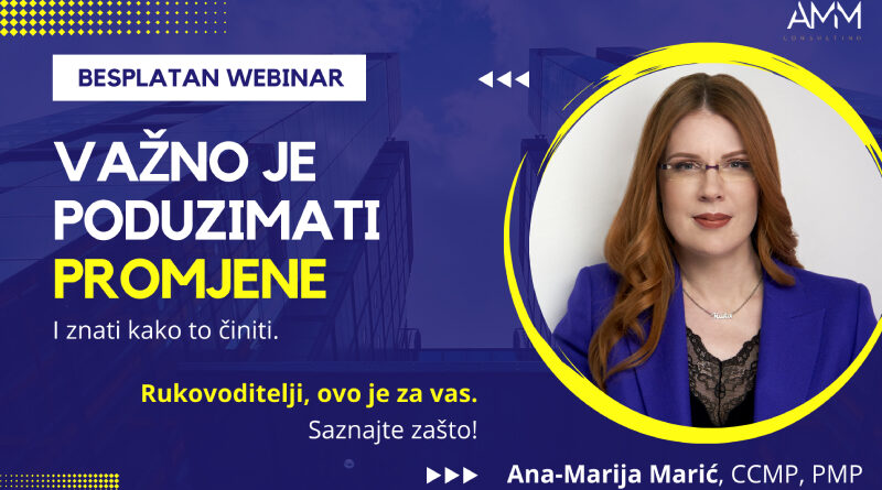 Webinar: Važno je preduzimati promjene i znati kako to činiti