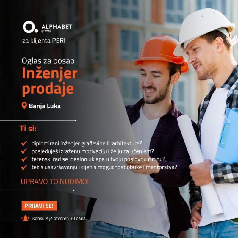 Oglas za posao: Inženjer prodaje