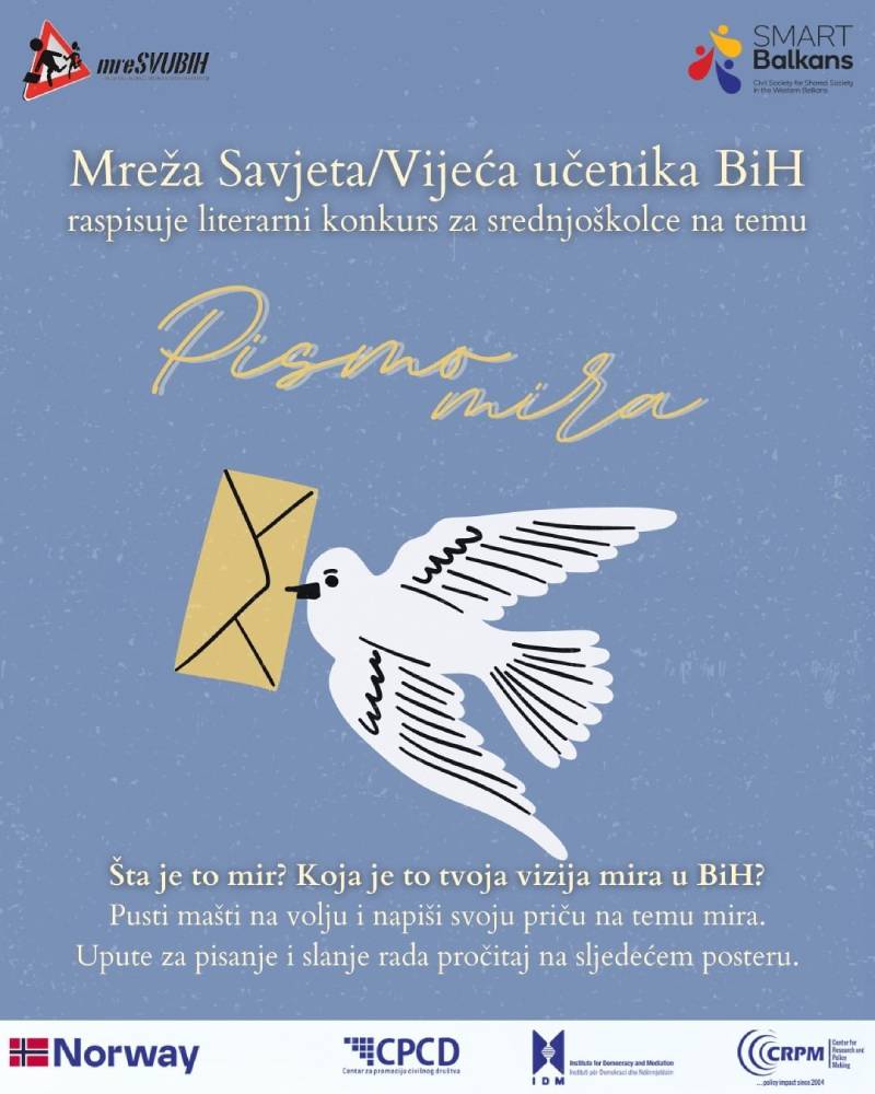 Literarni konkurs na temu „Pismo mira“
