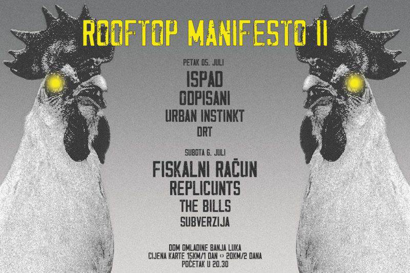 Rooftop Manifesto II: Banjaluku očekuje dvodnevni punk spektakl​
