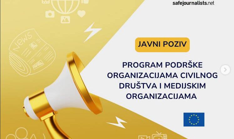 Poziv SafeJournalists mreže za grantove za OCD i medijske organizacije
