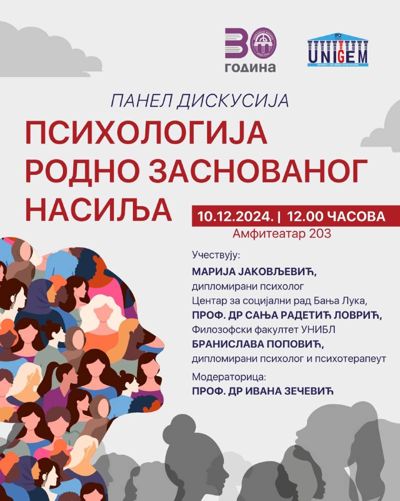 Panel diskusija "Psihologija rodno zasnovanog nasilja"