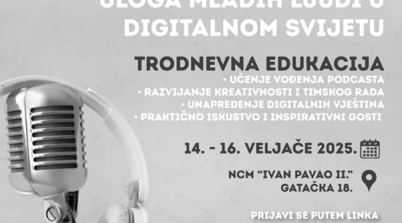 Postani Digital Youth Worker – Prijavi se na edukaciju u sklopu projekta InSpirit – DigitalYouth!