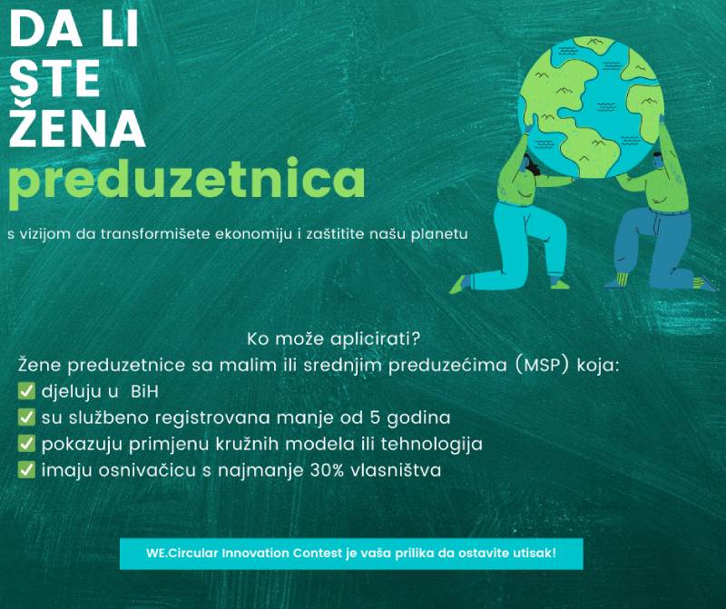 Postani liderka cirkularne ekonomije u BiH: Prijavi se na WE.Circular takmičenje