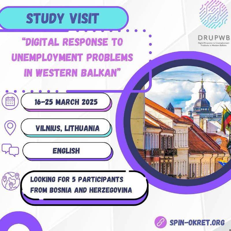 Call for participants: Study Visit “Digital Response to Unemployment Problems in Western Balkan”