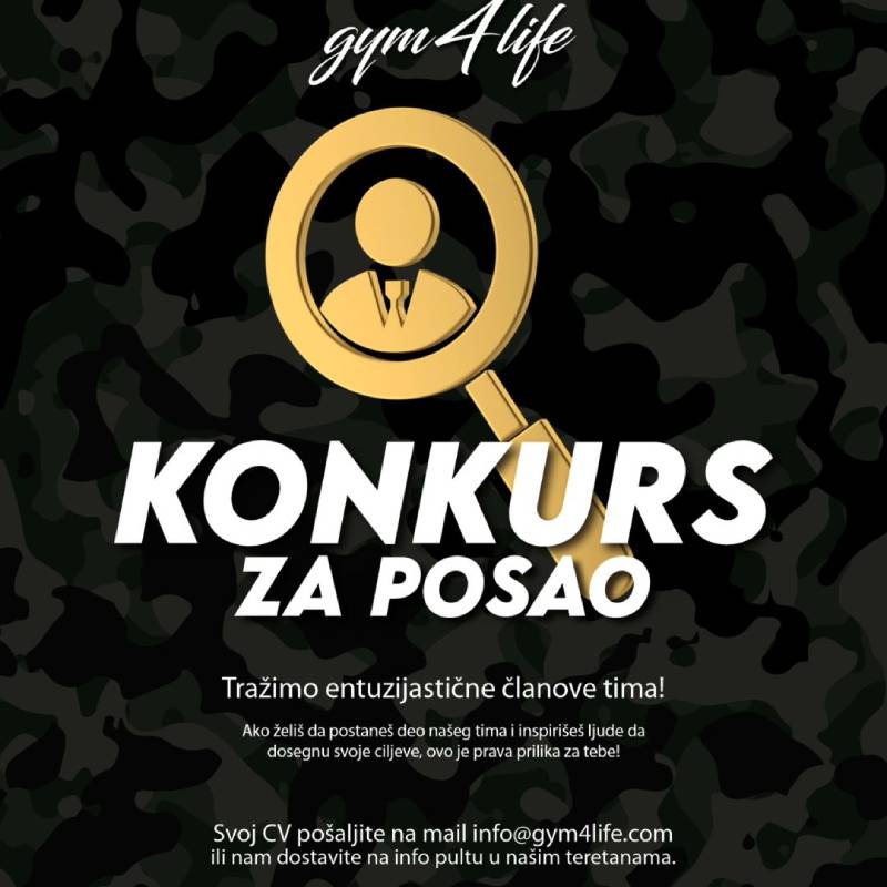 Fitness Centar 4Life zapošljava