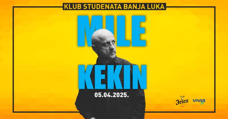 Mile Kekin u banjalučkom Klubu studenata 5. aprila
