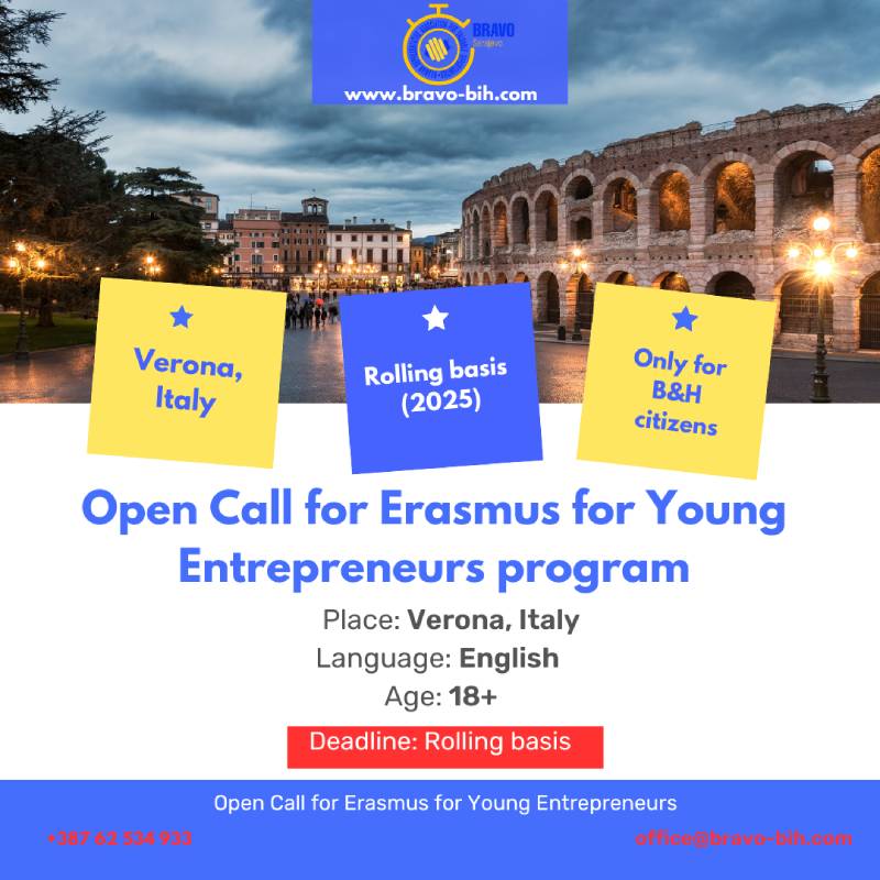 Open Call: Erasmus for Young Entrepreneurs with Oriel, Italy