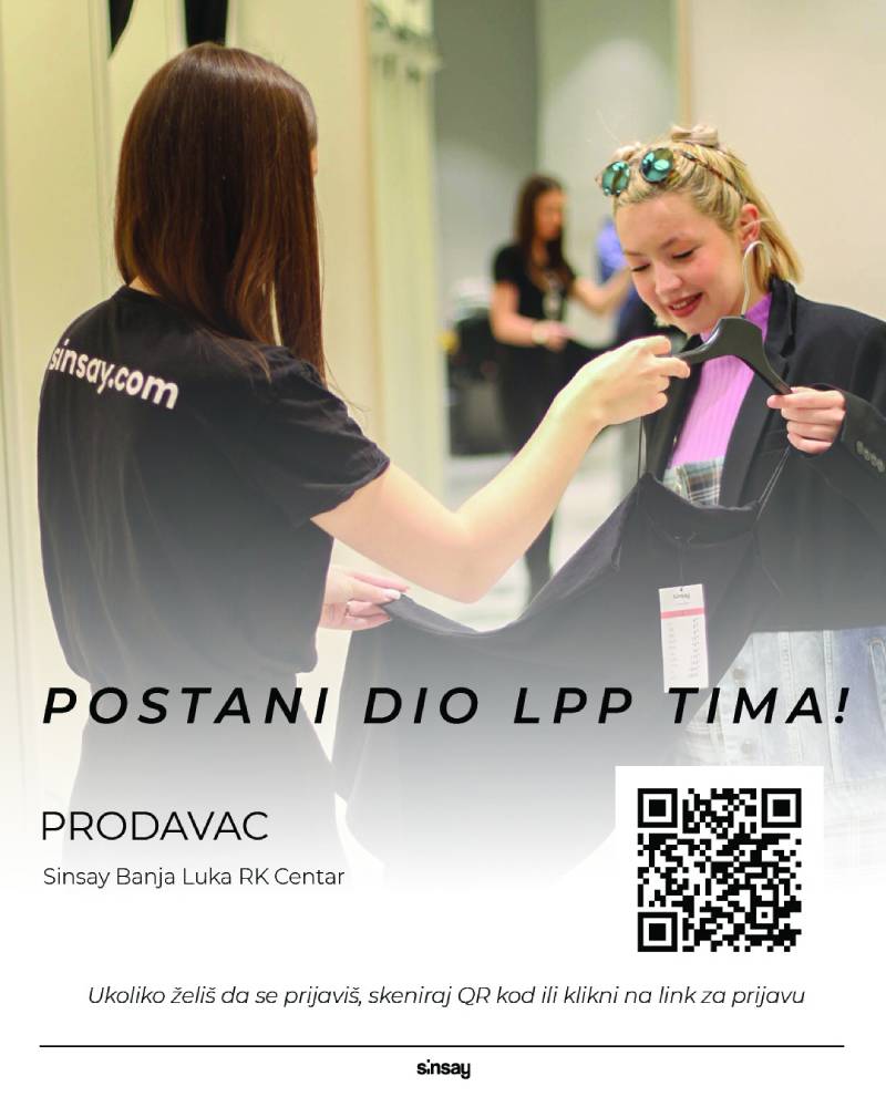 Sinsay Banja Luka zapošljava