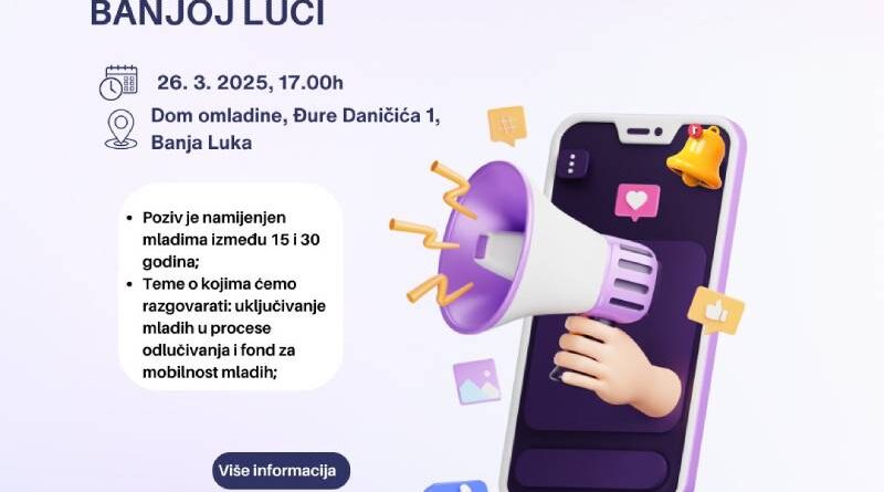 Poziv na Dijalog sa mladima u Banjoj Luci