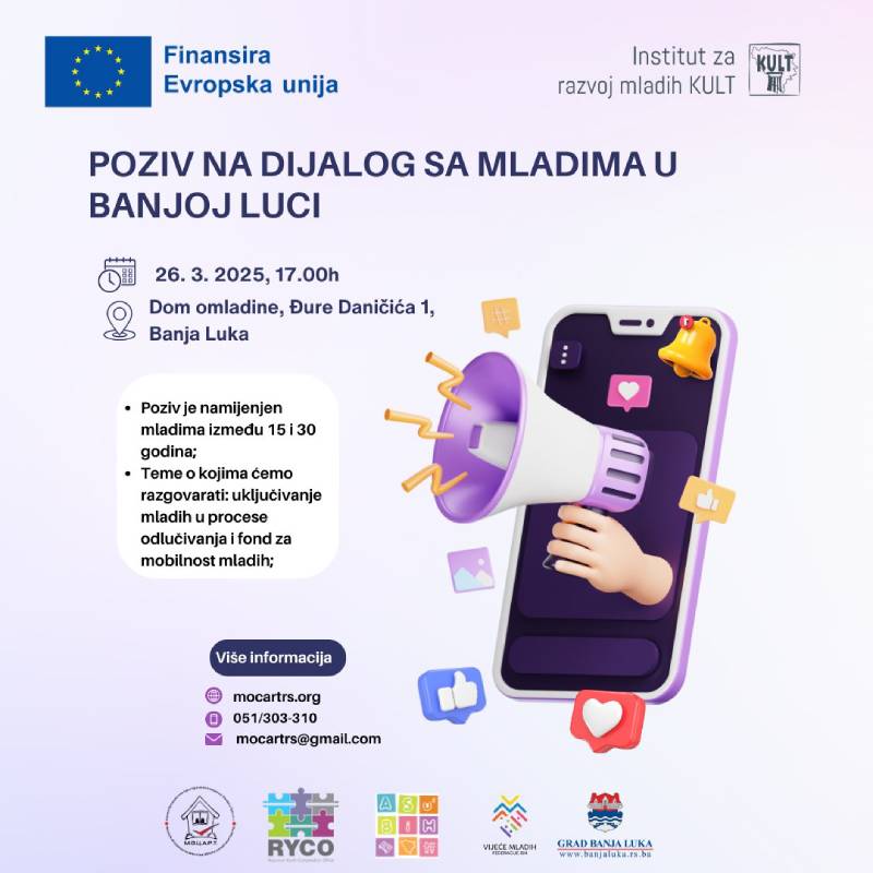Poziv na Dijalog sa mladima u Banjoj Luci