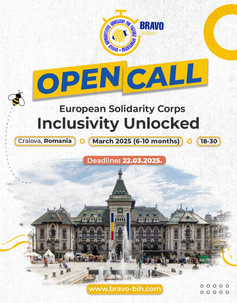 Open Call for Long-term ESC “Inclusivity Unlocked” in Craiova, Romania