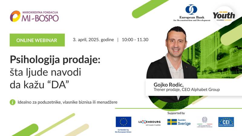 Poziv na webinar: Psihologija prodaje - šta ljude navodi da kažu „DA“