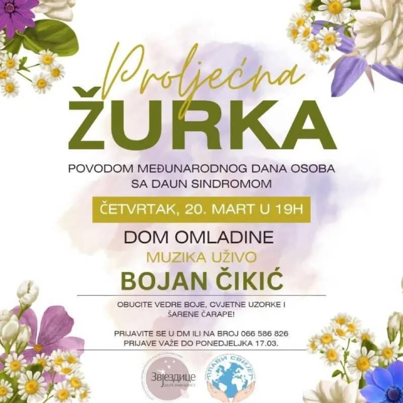 Proljećna žurka povodom Međunarodnog dana osoba sa Down sindromom