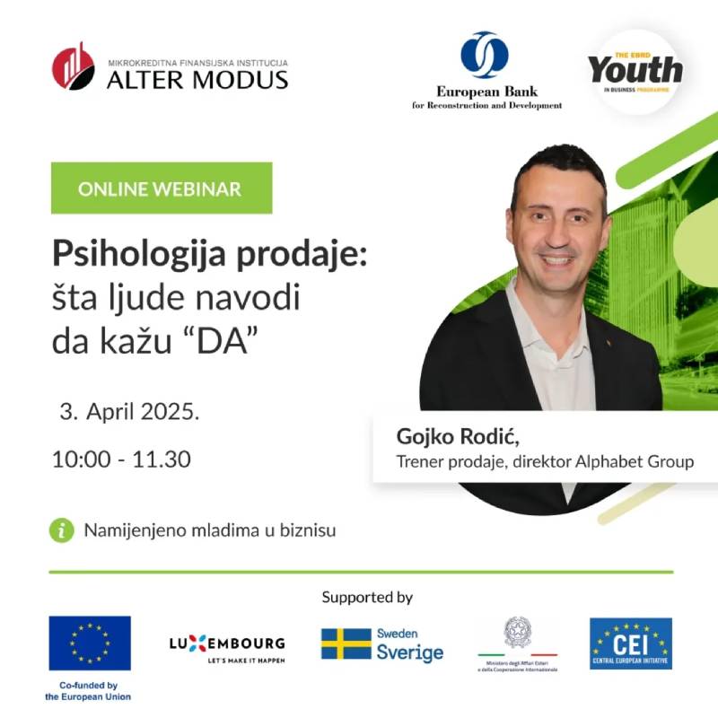 Webinar - Psihologija prodaje: šta ljude navodi da kažu "DA"