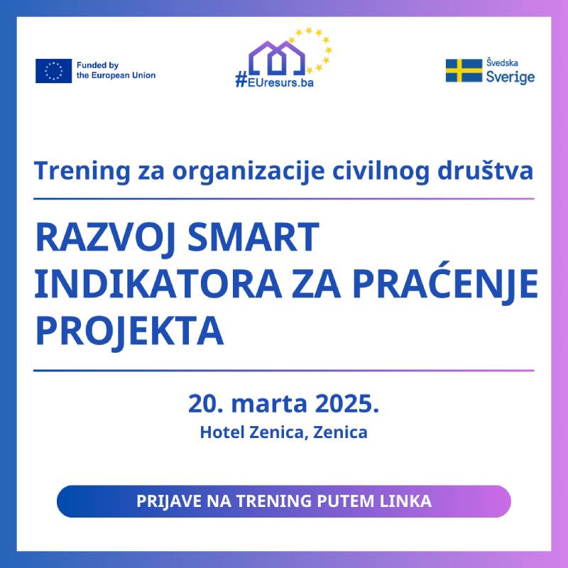 Trening: Razvoj SMART indikatora za praćenje projekta