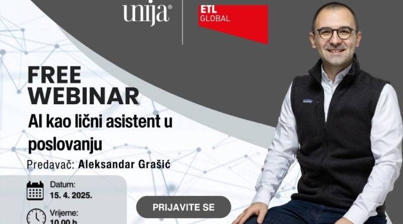 Prijavite se na besplatni webinar: AI kao lični asistent u poslovanju