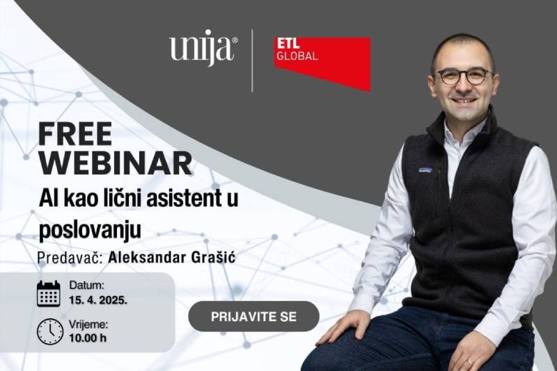 Prijavite se na besplatni webinar: AI kao lični asistent u poslovanju