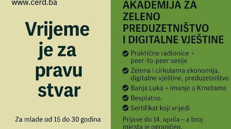 Akademija za zeleno preduzetništvo i digitalne vještine