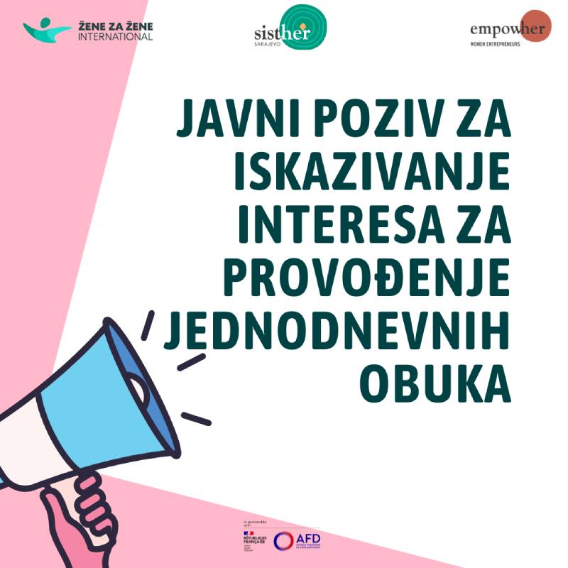 Javni poziv za iskazivanje interesa za provođenje jednodnevnih obuka