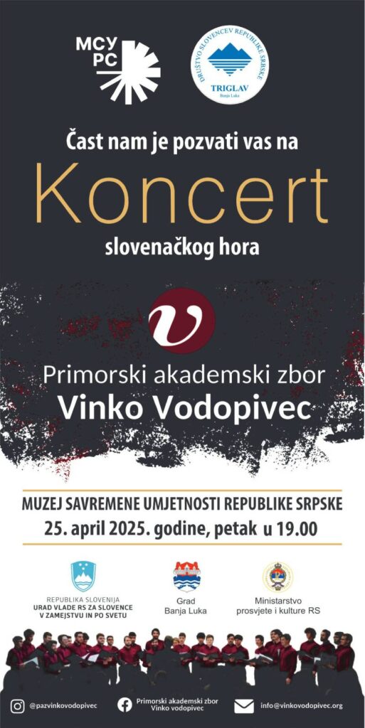 Koncert slovenačkog hora „Vinko Vodopivec“ u Banjoj Luci