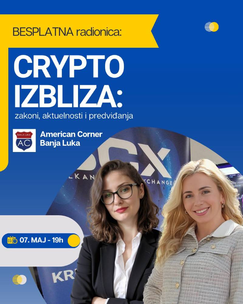 Besplatna edukacija: Kripto izbliza: zakoni, aktuelnosti i predviđanja