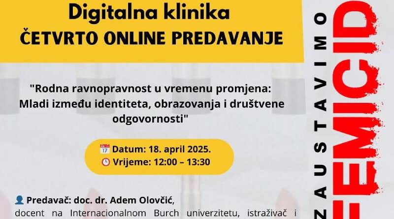 Online predavanje: Mladi između identiteta, obrazovanja i društvene odgovornosti