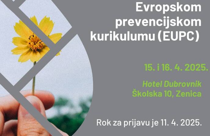 Poziv za učešće na treningu o Evropskom prevencijskom kurikulumu