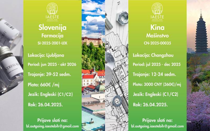 Studentske prakse u Sloveniji i Kini