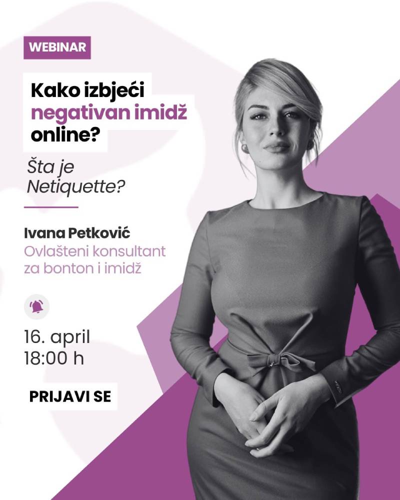 WEBINAR: Kako izbjeći negativan imidž online?