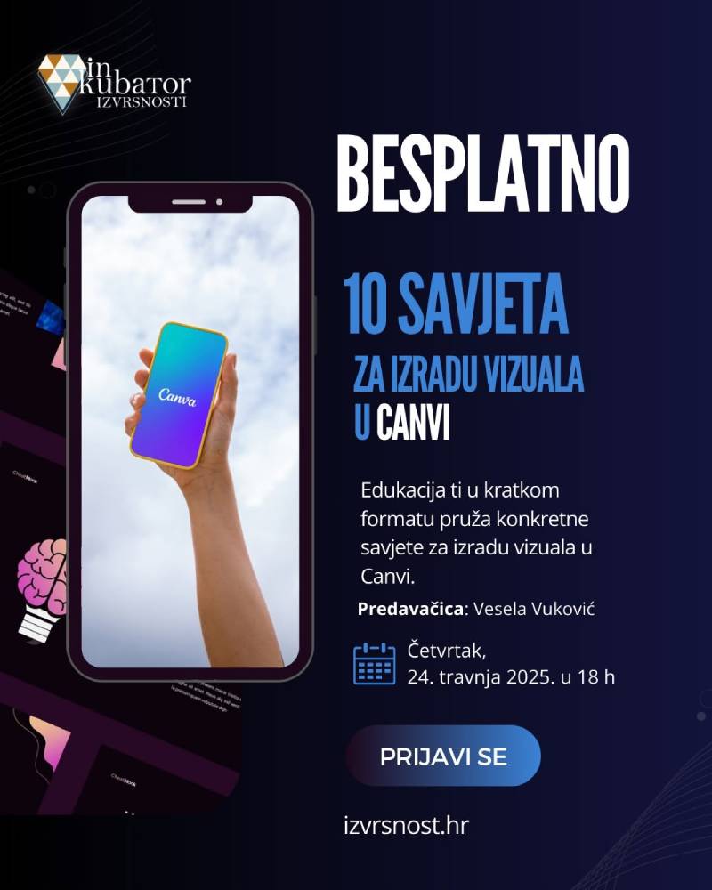 Besplatna edukacija: 10 savjeta za izradu vizuala u Canvi