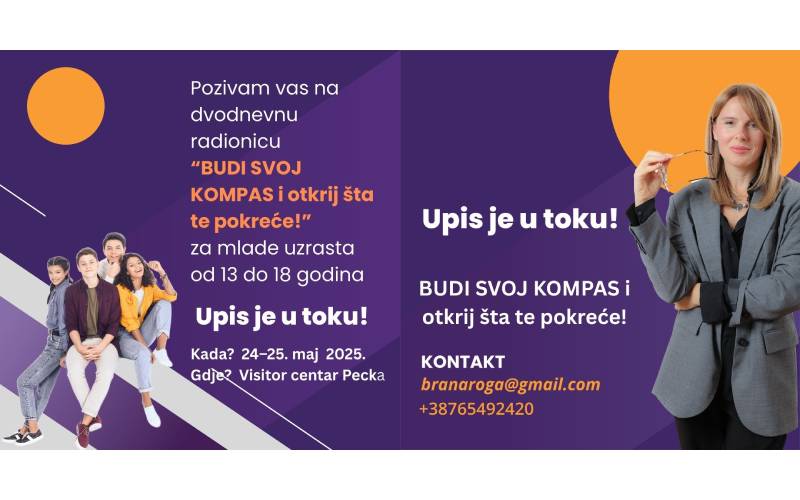 Radionica „Budi svoj kompas i otkrij šta te pokreće“