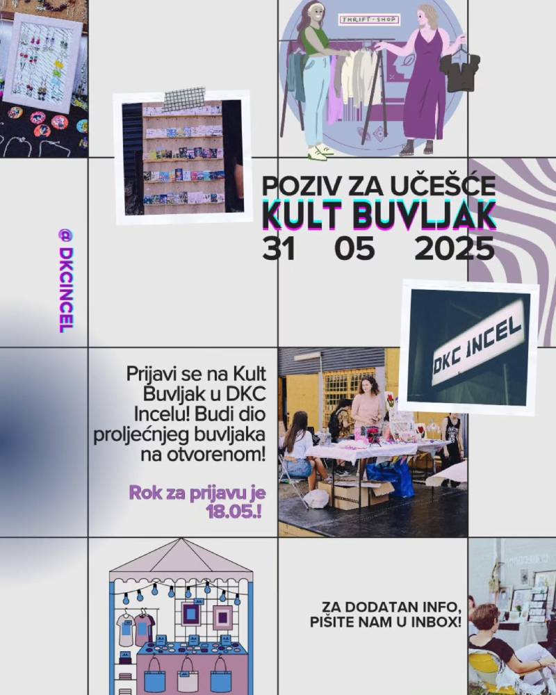 Budi izlagač/ica na Kult Buvljaku u DKC Incelu!