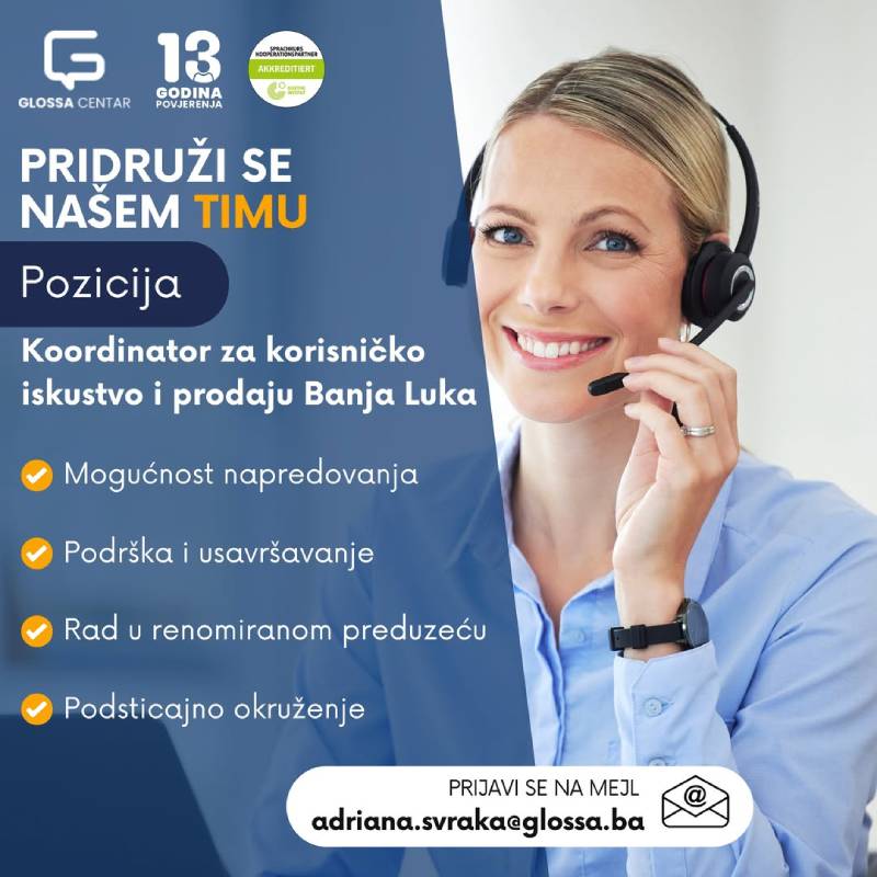 GLOSSA zapošljava