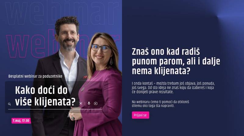 Webinar: Kako doći do više klijenata?