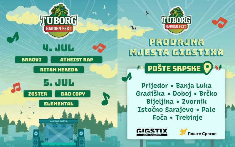 Pank-folk legende “Brkovi“ ponovo stižu na “Tuborg Garden Fest“