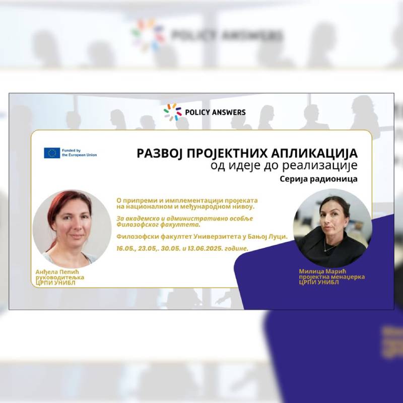 Radionice ”Razvoj projektnih aplikacija – od ideje do realizacije”