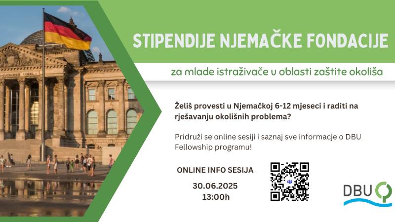 Info sesija o istraživačkoj stipendiji Njemačke organizacije za okoliš