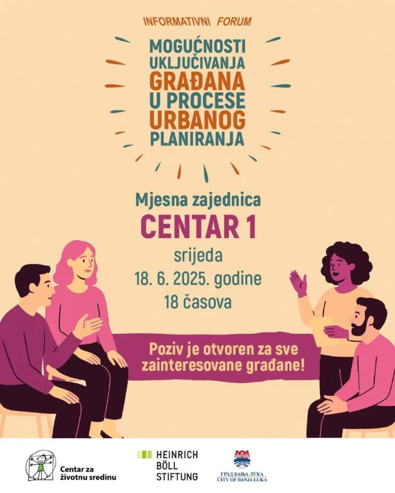 Informativni forum: Mogućnosti uključivanja građana u procese urbanog planiranja
